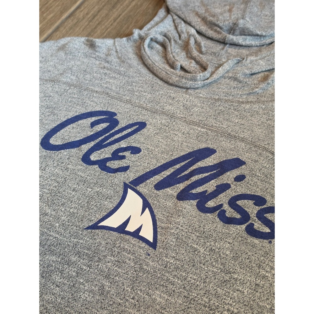 Concepts Sport Ole Miss Rebels Womens Gray Heathered Pullover Hoodie Size M